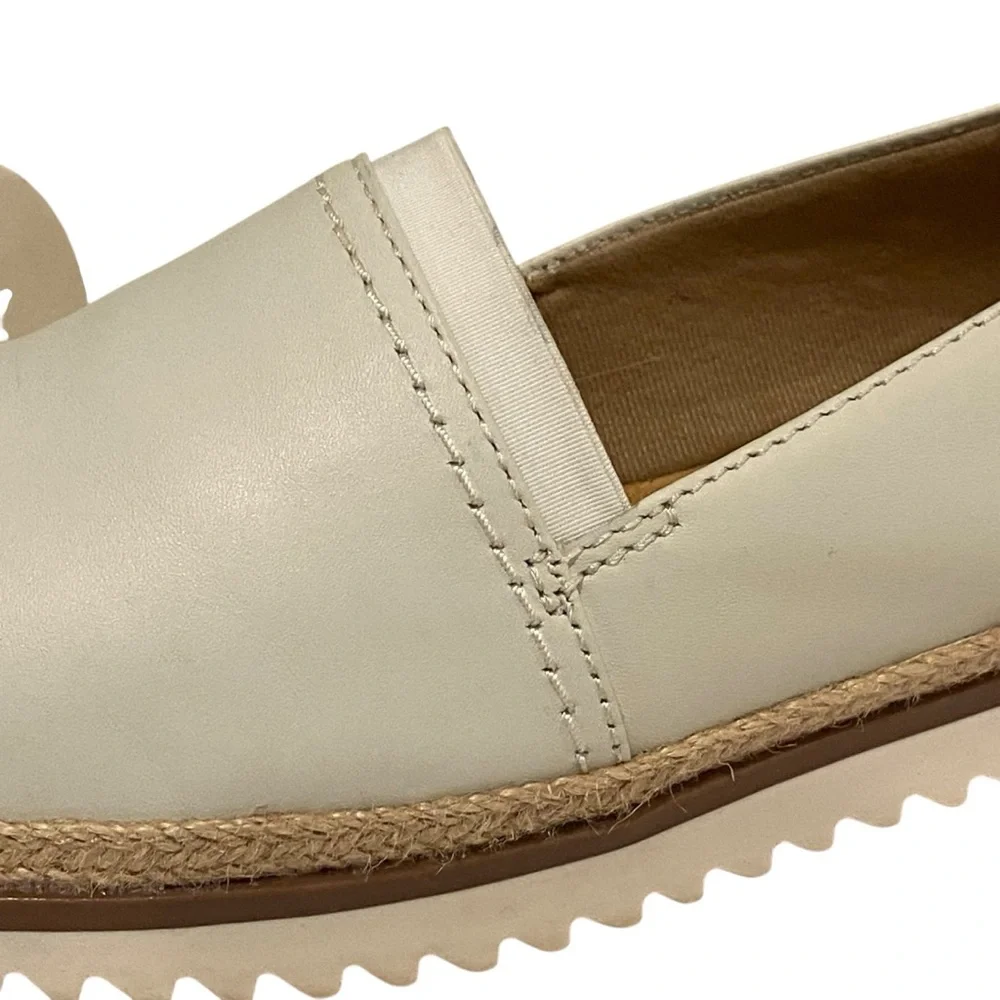 Clarks Serena White Leather Espadrilles - Brand New - 8.5